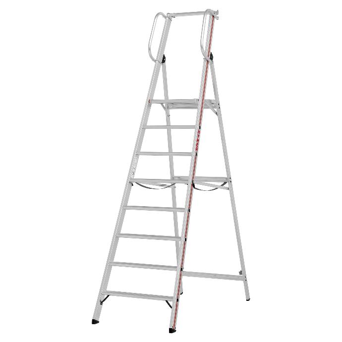 Platform ladder with handrail Hymer 8080