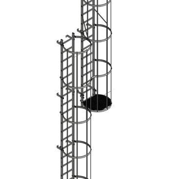 Ladder for plant machinery maintenance DIN18799-1