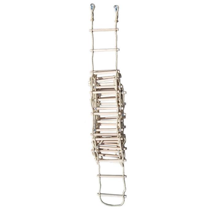 Rope ladder with wooden rungs ECCO