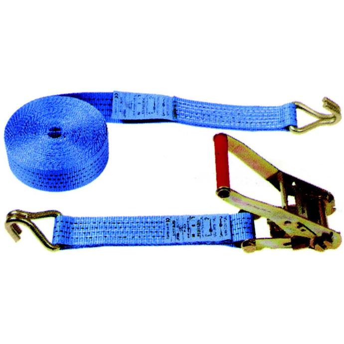 Lashing straps with ratchet and closed hooks type A