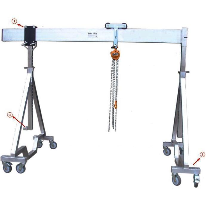 Mobile aluminium gantry crane PALU-1