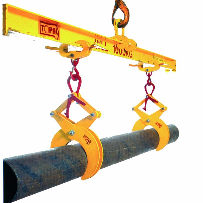 Lifting clamp for round materials and pipe selections Topal RT
