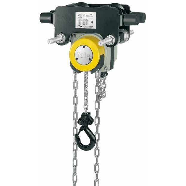 Hand chain hoist with integrated push or geared type trolley Yale YaleLift IT
