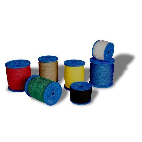 Round braided polypropylene ropes