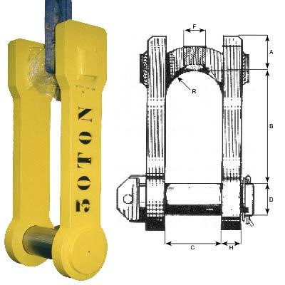 Reuze sluiting ILSA MG met bout en splitpen