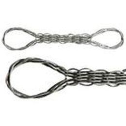 Flat braided wire rope sling with 8-12 hawsers
