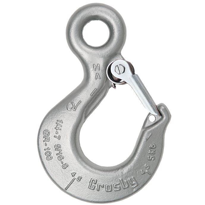 Eye hook with safety latch Crosby L-1327 grade 100